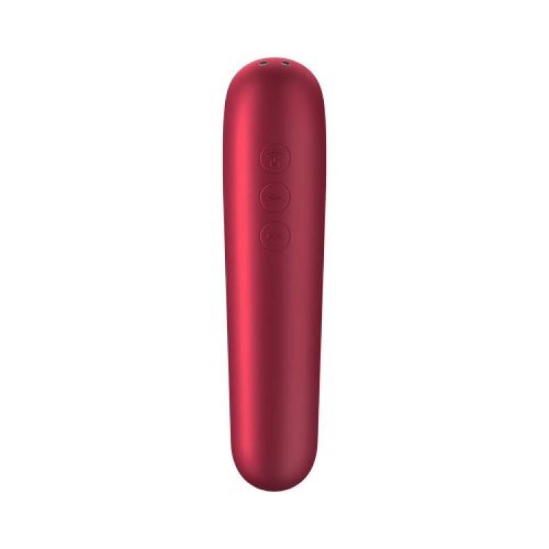 Clitoris Sucker Dual Love red vaginal vibrator