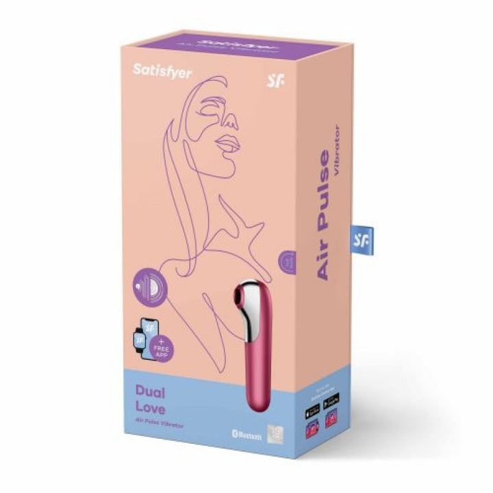 Clitoris Sucker Dual Love red vaginal vibrator