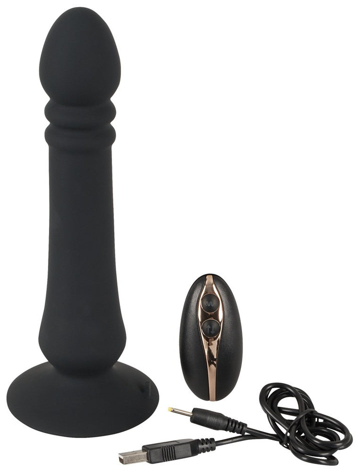 Anal vibrator with remote control and suction cup Anal plug in silicone