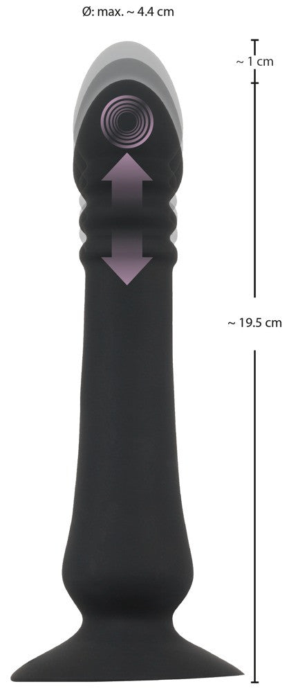 Anal vibrator with remote control and suction cup Anal plug in silicone