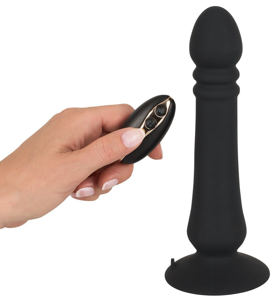 Anal vibrator with remote control and suction cup Anal plug in silicone