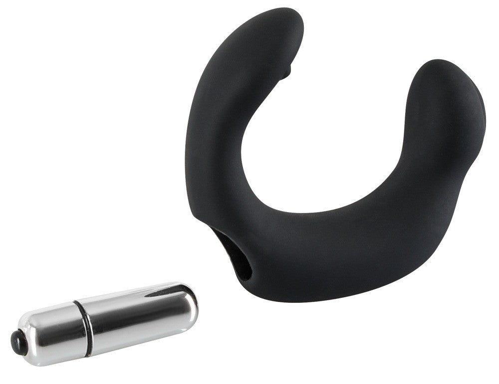 Male Anal Vibrator for prostate stimulation with silicone dildo