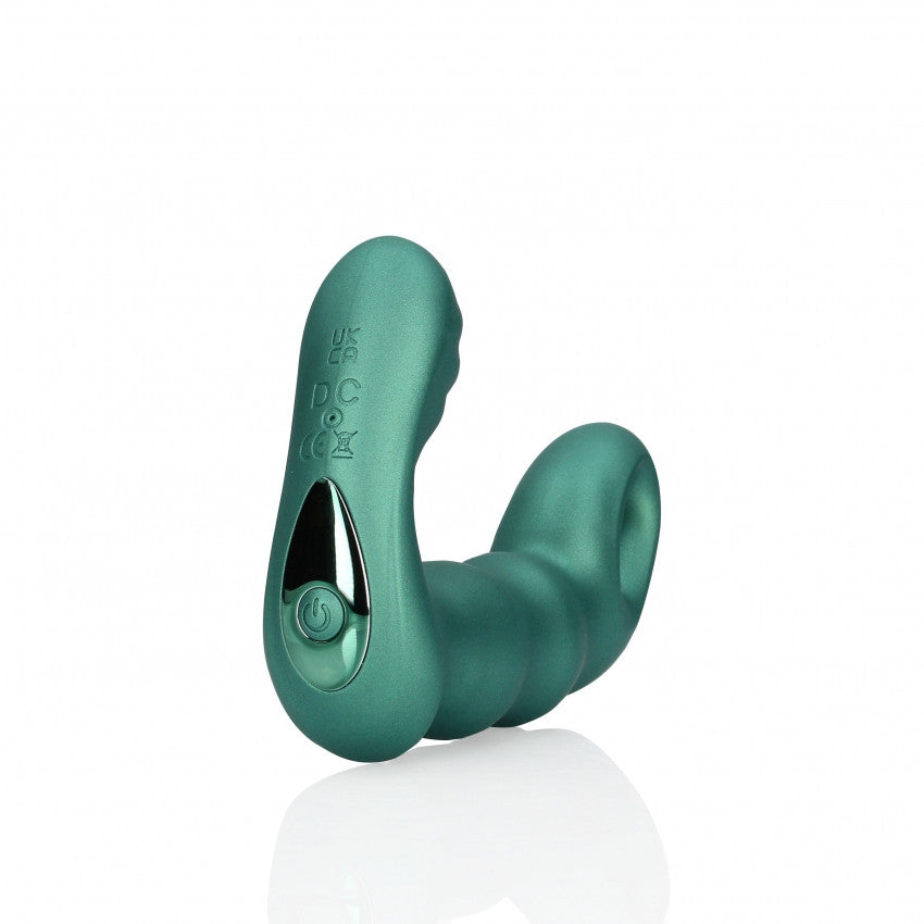 Vibratore anale per prostata Beaded Vibrating Prostate Massager with Remote Control Metallic Green