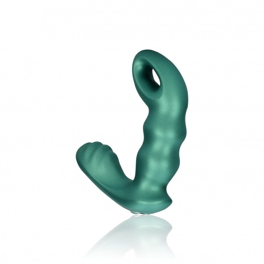 Vibratore anale per prostata Beaded Vibrating Prostate Massager with Remote Control Metallic Green