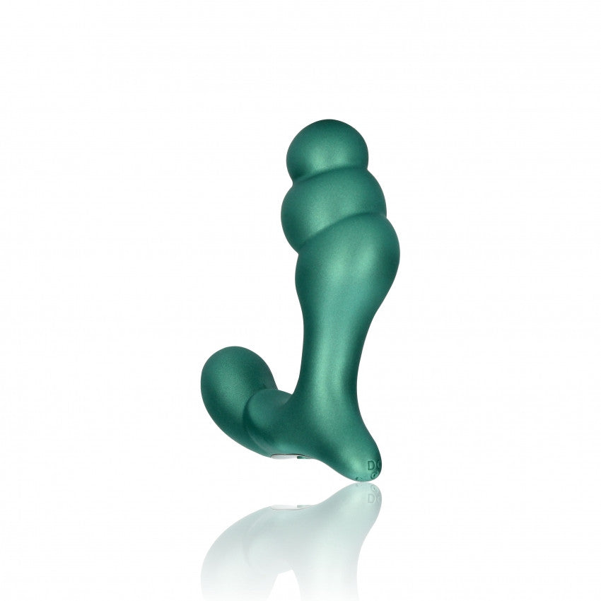 Anal prostate vibrator Stacked Vibrating Prostate Massager with Remote Control Metallic Green