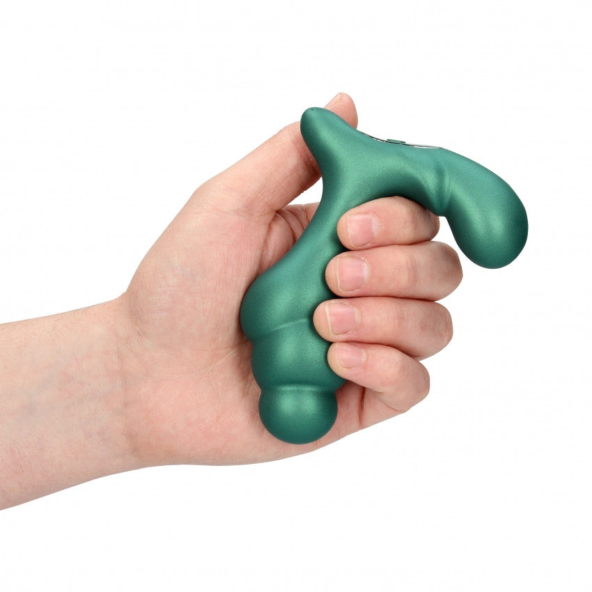 Vibratore anale per prostata Stacked Vibrating Prostate Massager with Remote Control Metallic Green