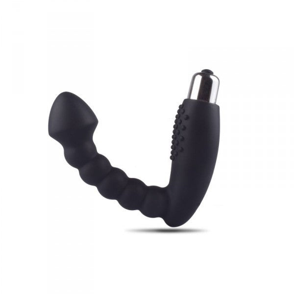 anal vibrator for men vibrating dildo for prostate in black silicone