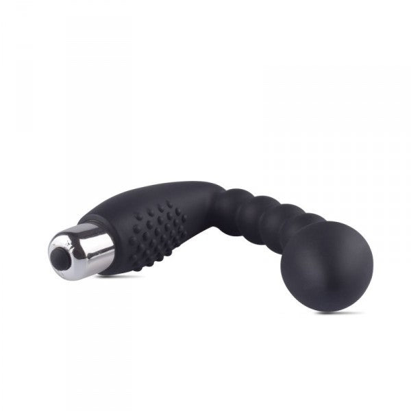 anal vibrator for men vibrating dildo for prostate in black silicone