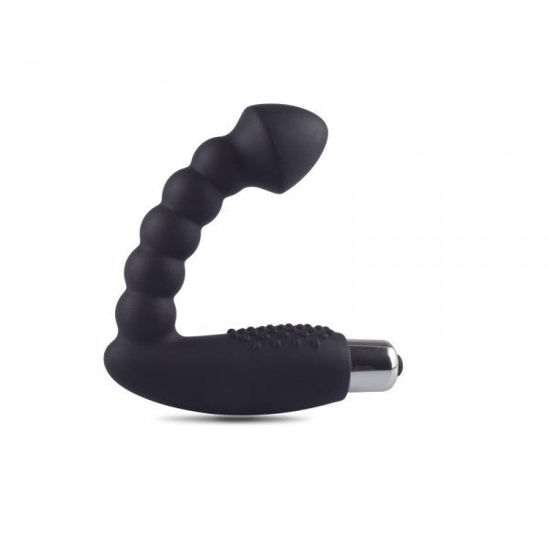 anal vibrator for men vibrating dildo for prostate in black silicone