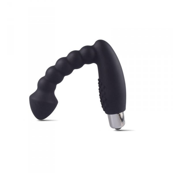 anal vibrator for men vibrating dildo for prostate in black silicone