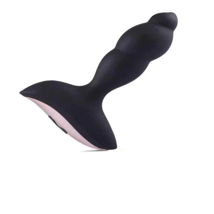rechargeable anal vibrator prostate stimulator dildo prostatic vibrating dildo in black silicone