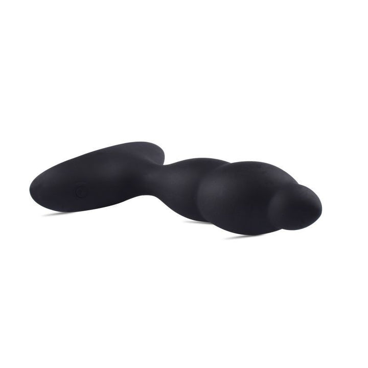 rechargeable anal vibrator prostate stimulator dildo prostatic vibrating dildo in black silicone