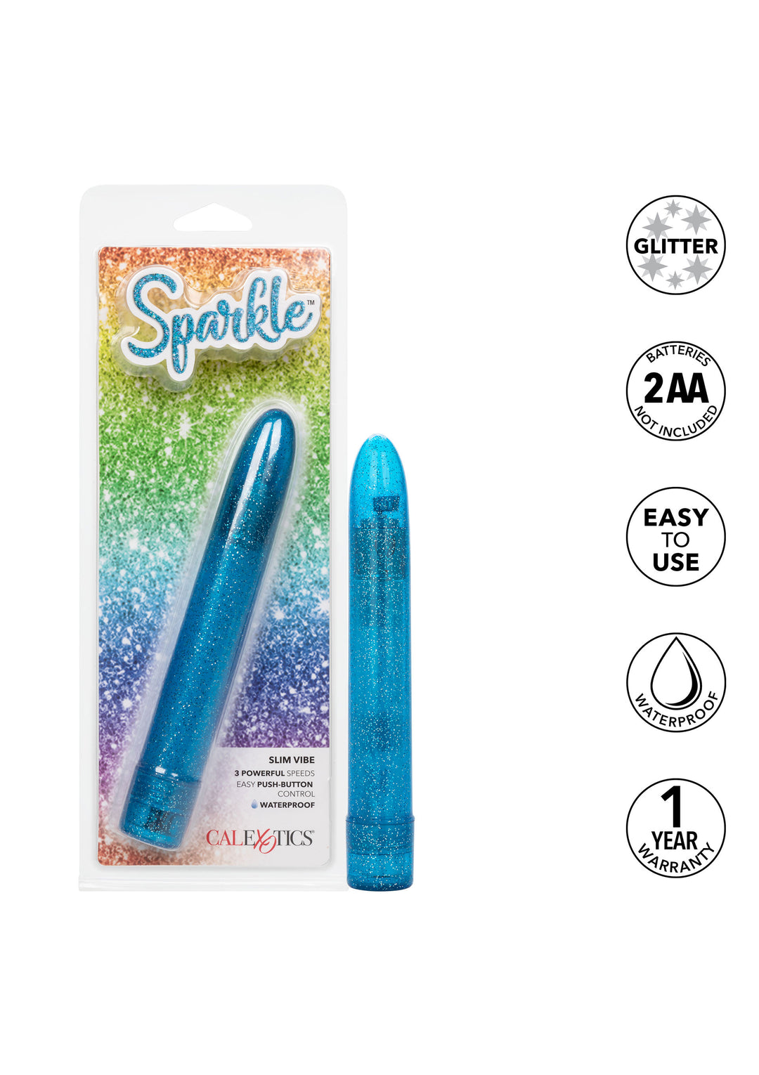 Sparkle Slim Vibe Blu - 15cm