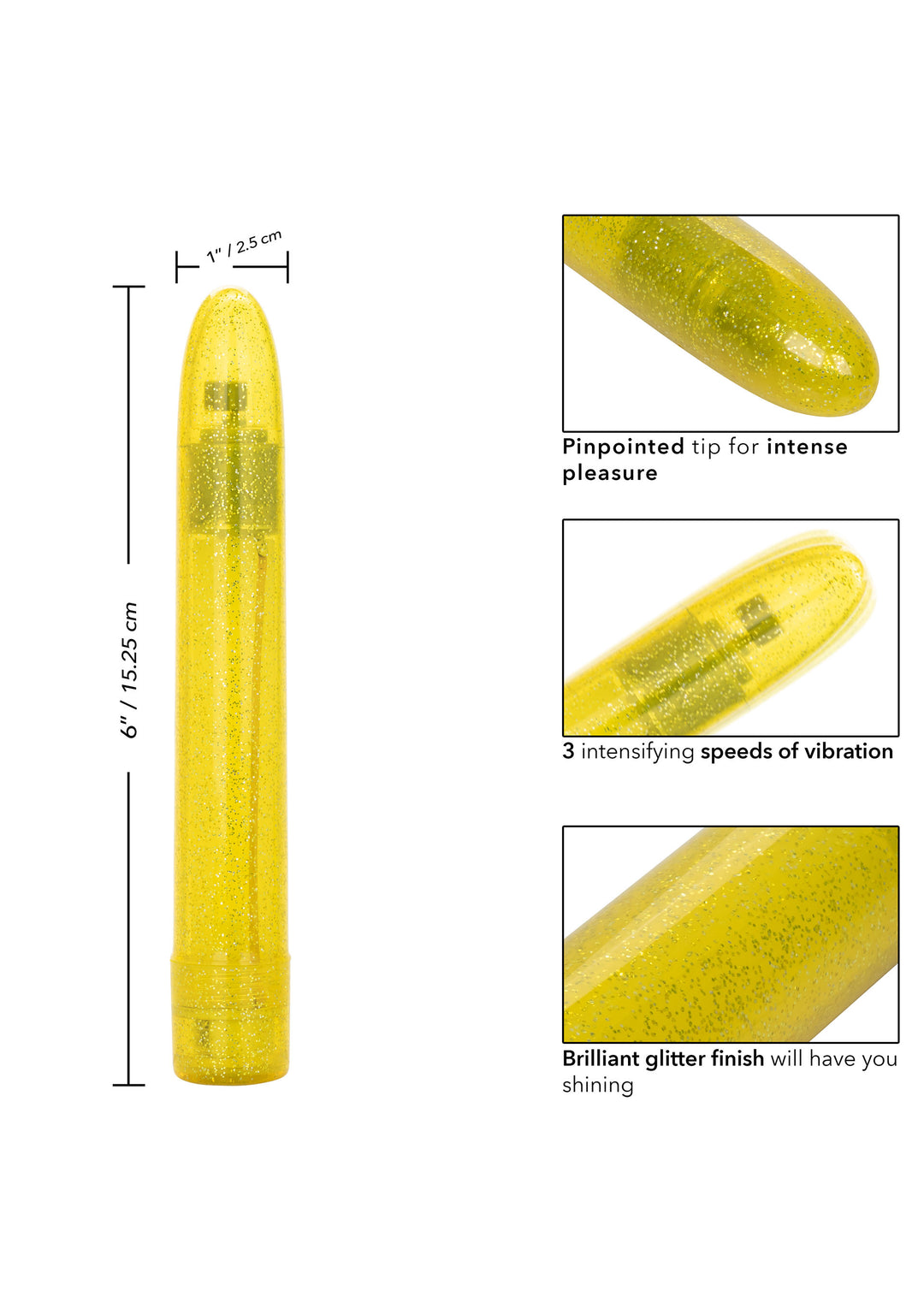 Sparkle Slim Vibe Yellow - 15cm