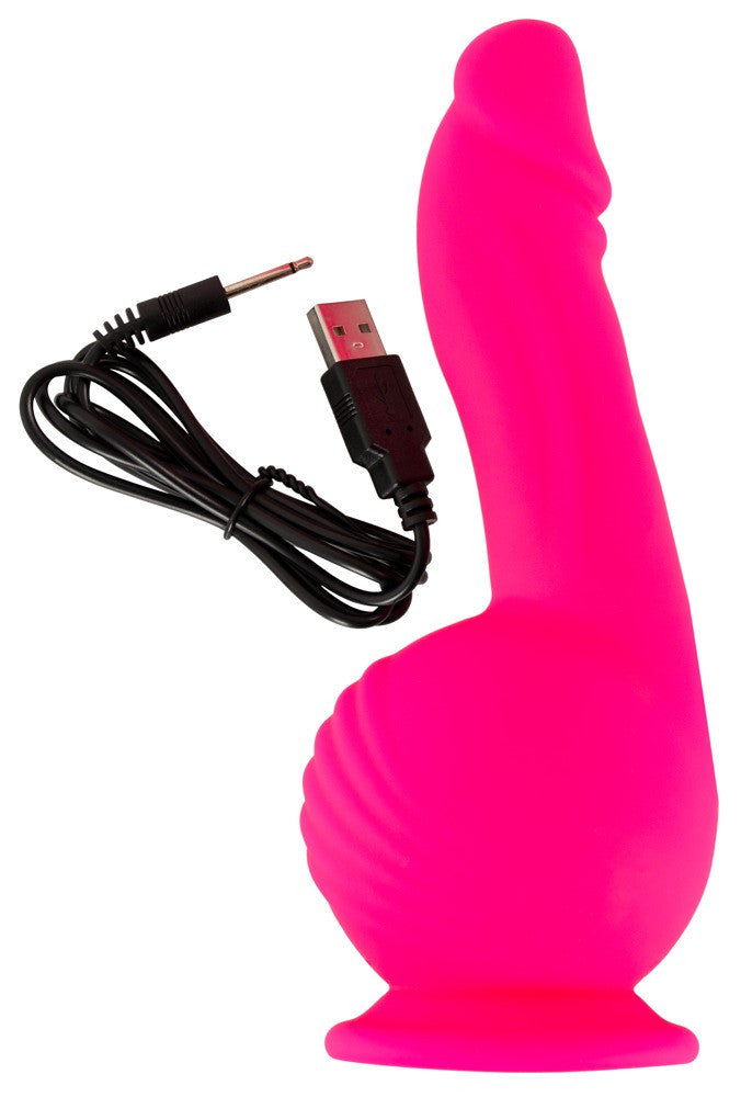 Vibrator with suction cup Powerful Vibrator Pink - 19cm