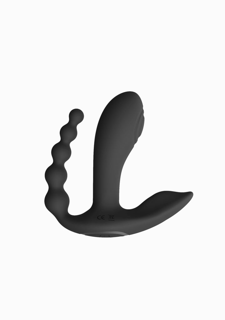 Kata double vaginal anal vibrator - Black