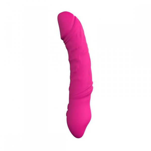 Fuchsia Waterproof Rechargeable Realistic Vibrator - 22.6 cm