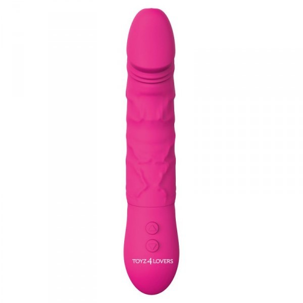 Fuchsia Waterproof Rechargeable Realistic Vibrator - 22.6 cm