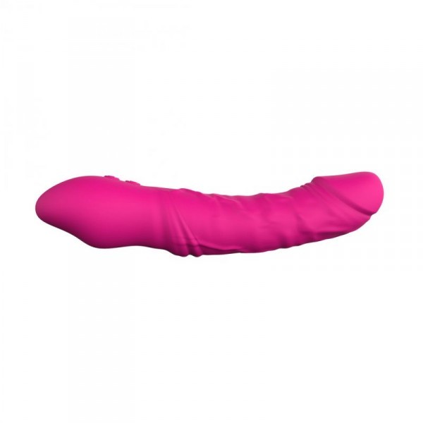 Fuchsia Waterproof Rechargeable Realistic Vibrator - 22.6 cm