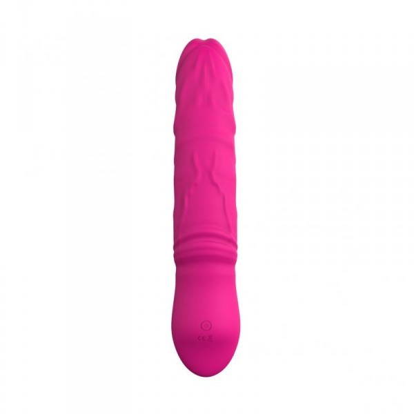 Fuchsia Waterproof Rechargeable Realistic Vibrator - 22.6 cm