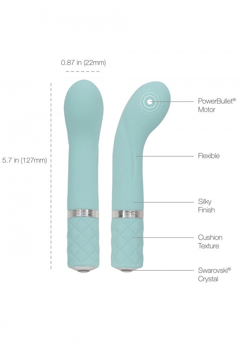 Mini G spot vibrator rechargeable vaginal stimulator in blue silicone g spot