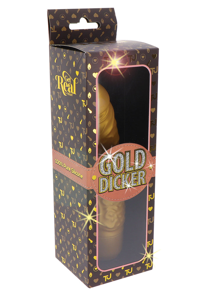 Realistic Gold Vibrator Gold Dicker Original Vibrator