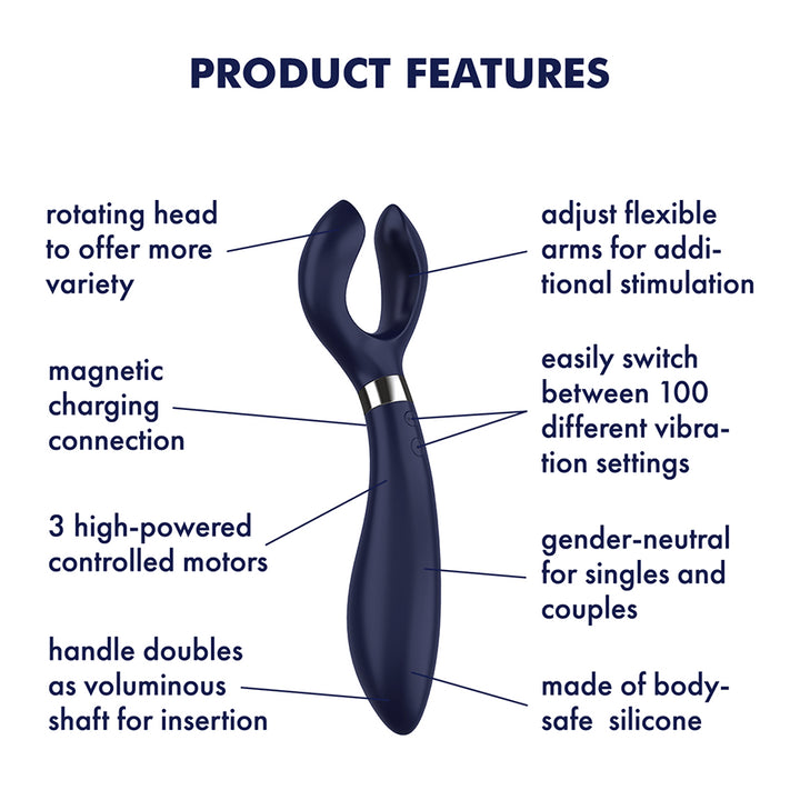 Satisfyer Partner Multifun 3 Blue couple vibrator