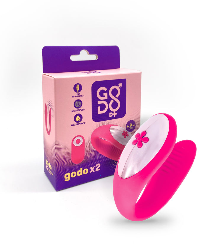 vibratore per la coppia godo X 2 silicone pink GODO DI +