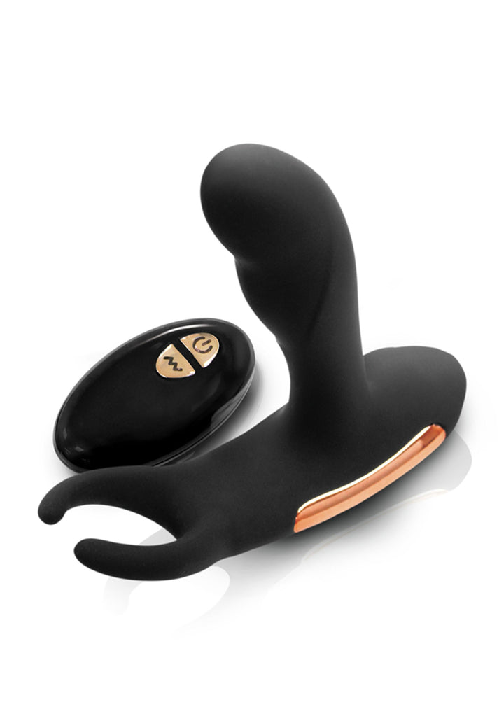 Anal Realistic Dildo Prostate Vibrator for Men with Remote Control Black