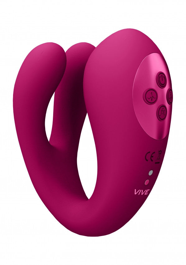 Vibratore per slip Triple Action Vibator with Clitoral Pulse Wave Pink