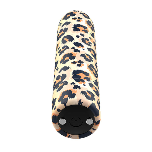 Small vibrator RECHARGEABLE LEOPARD BULLETS 10 INTENSITY