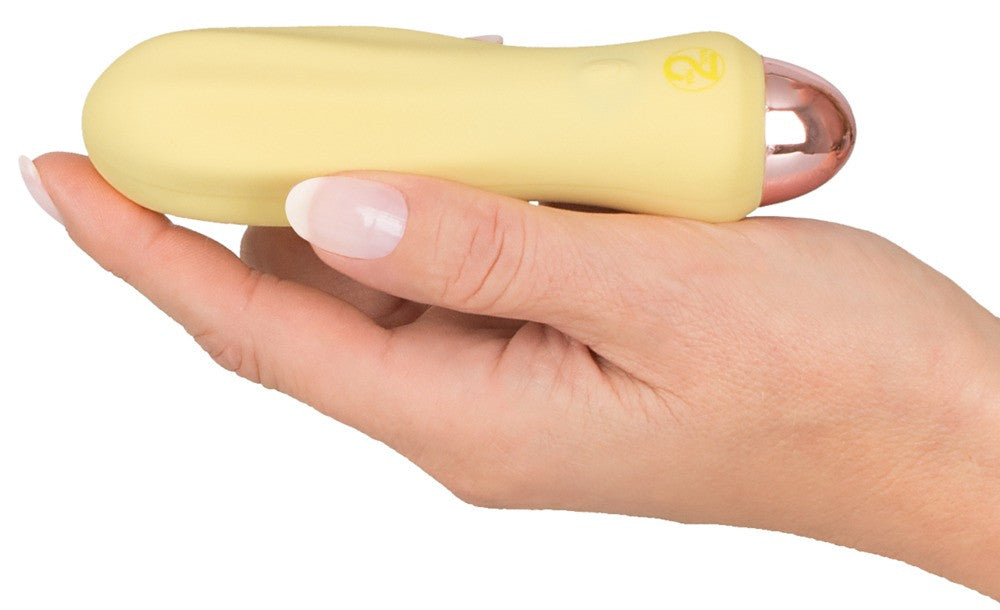 Small vibrator in realistic vaginal silicone Cuties 2.0 Yellow