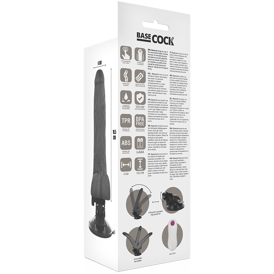 Realistic foldable vibrator with Basecock remote control