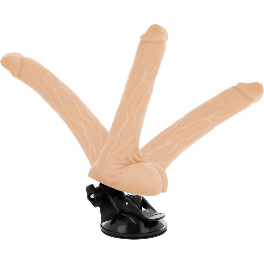 BASECOCK realistic foldable vibrator with remote control and testicles