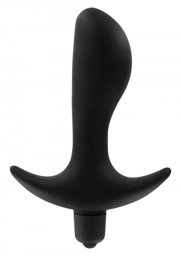 Vibratore plug anale in silicone fallo dildo vibrante nero morbido sex toys black