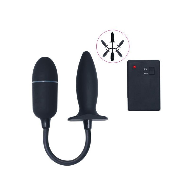 Vibrator anal vaginal plug double clitoris stimulator black vibrating egg dpx massager