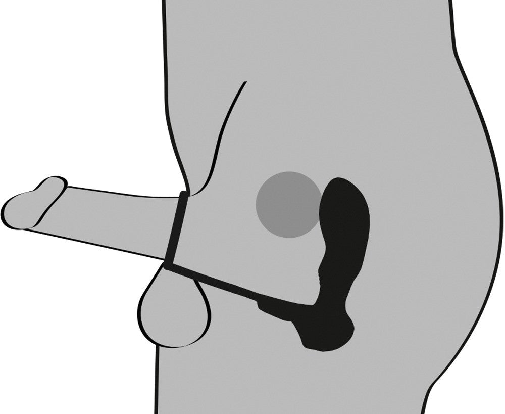 Vibratore prostata con anello fallico doppio Double Ring & Plug with vibration