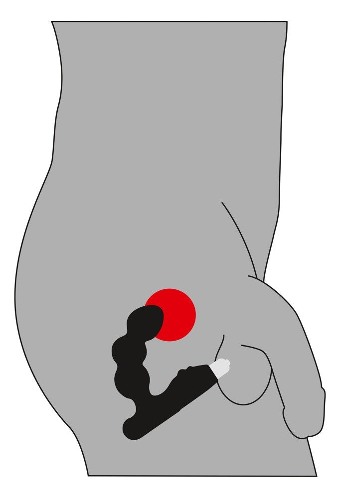 vibratore prostata maschile stimolatore prostatico in silicone nero stimolatore rebel nero