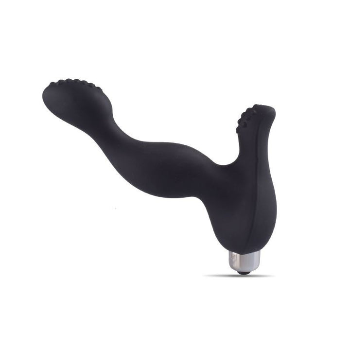 Black prostate vibrator vibrating dildo phallus stimulator for men in silicone