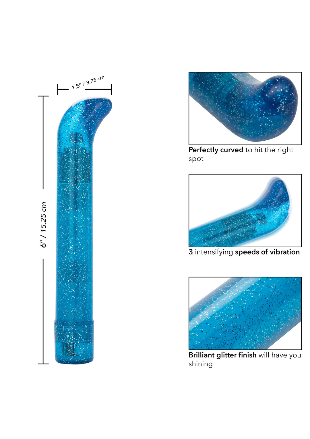 Blue Sparkle Slim G-vibe g-spot vibrator