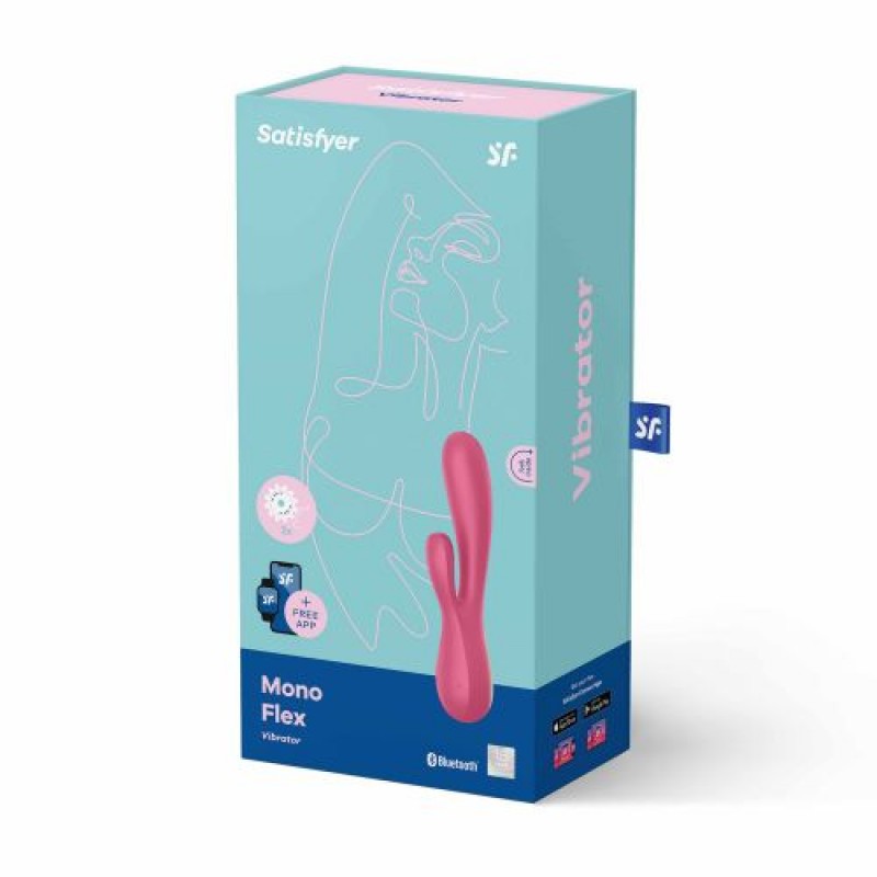 Rabbit Vibrator Mono Flex red incl. Bluetooth and App