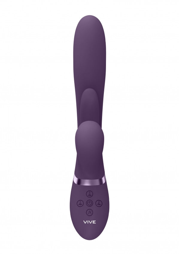 Rabbit vibrator Thrusting GSpot Flapper PulseWave Clit Stimulator Purple