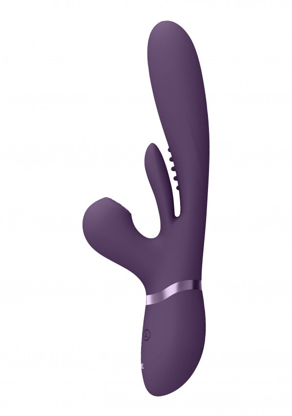 Rabbit vibrator Thrusting GSpot Flapper PulseWave Clit Stimulator Purple