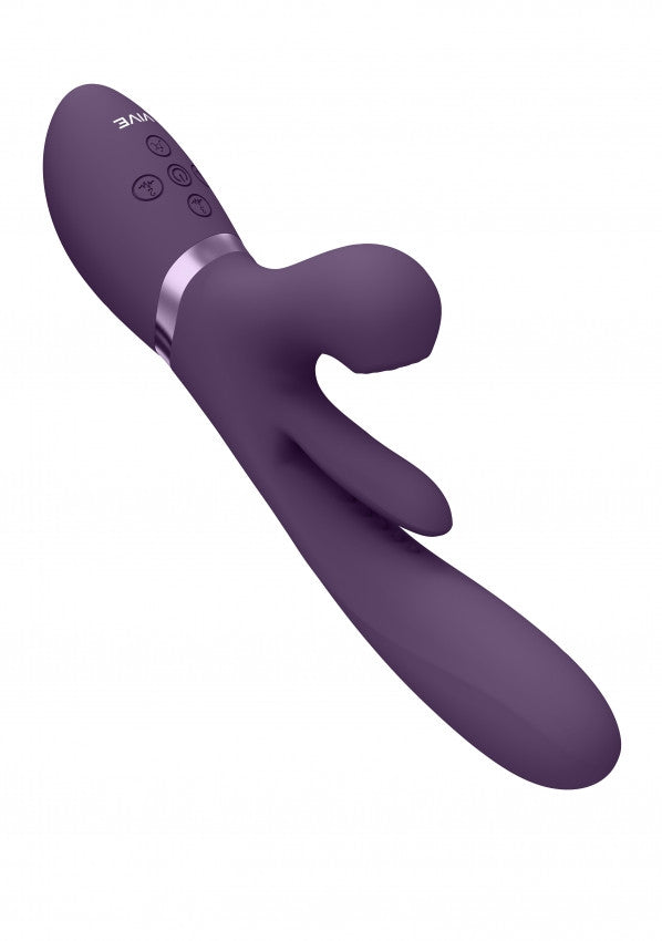 Rabbit vibrator Thrusting GSpot Flapper PulseWave Clit Stimulator Purple
