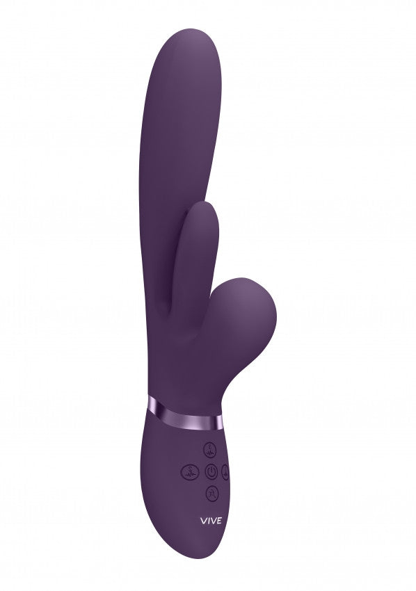 Rabbit vibrator Thrusting GSpot Flapper PulseWave Clit Stimulator Purple