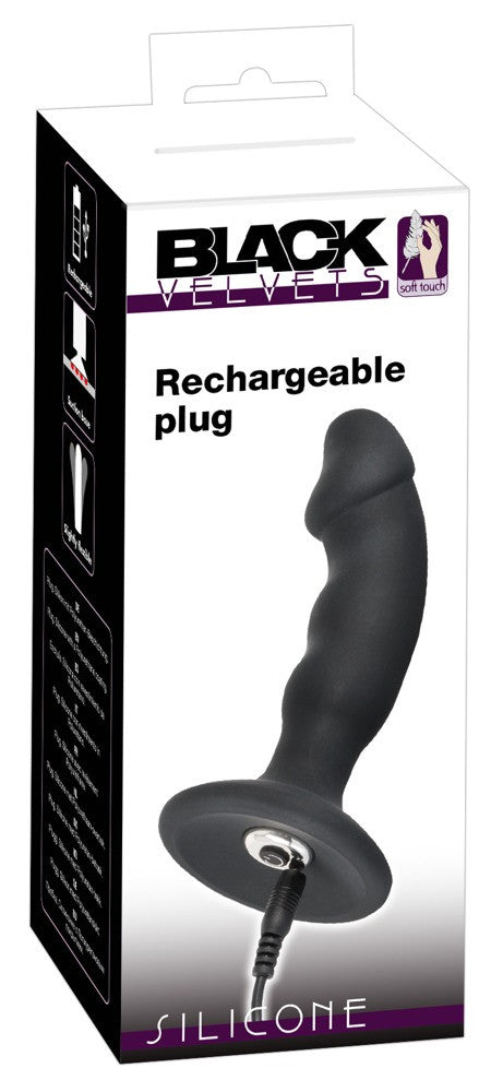 Realistic vibrator Black Velvets Rechargeable Plug