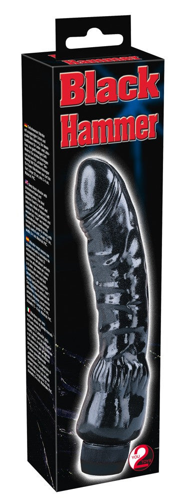 Black Hammer realistic vibrator Black - 22cm