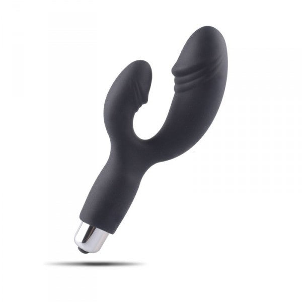 Realistic double black dildo vibrator vaginal vibrating penis for G-spot in silicone
