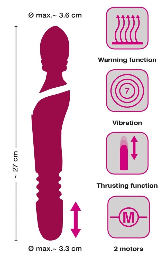 Vibratore realistico doppio stimolatore vaginale wand ricaricabile in silicone