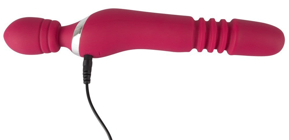 Vibratore realistico doppio stimolatore vaginale wand ricaricabile in silicone